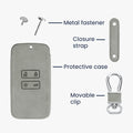 kwmobile Car Key Shell compatible with Renault 4-Button Smart Key (Keyless Go only) Protective Cover