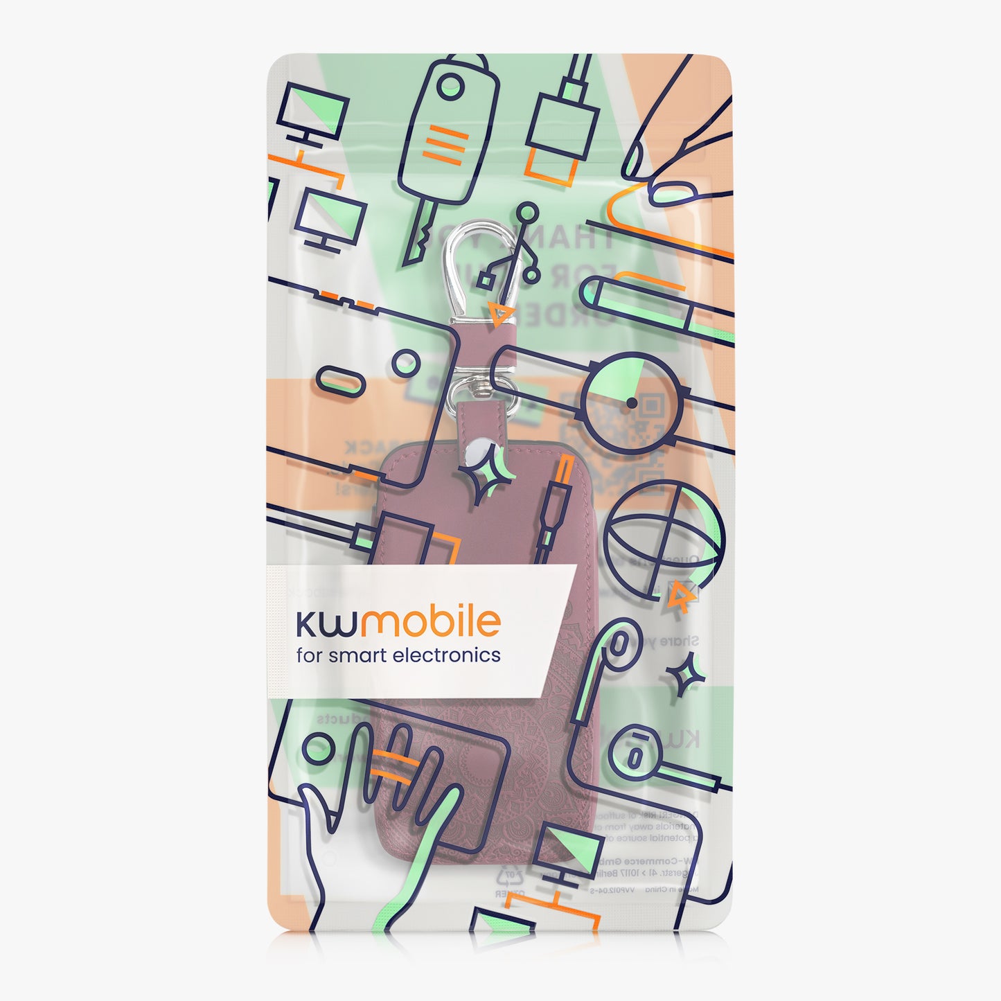 kwmobile Car Key Shell compatible with Renault 4-Button Smart Key (Keyless Go only) Protective Cover