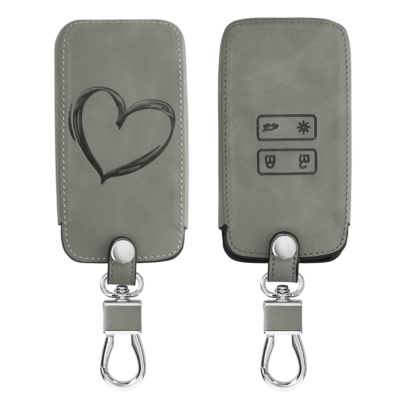kwmobile Car Key Shell compatible with Renault 4-Button Smart Key (Keyless Go only) Protective Cover