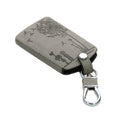 Faux Leather Silicone Car Key Cover for Renault 4-Button Card Key (Keyless Go only)