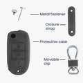 kwmobile Car Key Fob Cover compatible with VW Skoda Seat 3-button Car Key Fob Faux Leather Protective Case Key Shell Cover