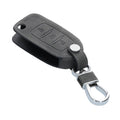 kwmobile Car Key Fob Cover compatible with VW Skoda Seat 3-button Car Key Fob Faux Leather Protective Case Key Shell Cover