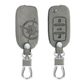 VW Skoda Seat 3-Button Faux Leather Silicone Car Key Cover