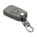 VW Golf 7 MK7 3-Button Silicone Car Key Cover Faux Suede Heart