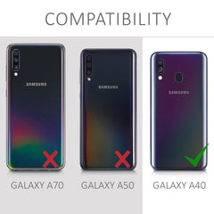 kwmobile Displayschutzfolie kompatibel mit Samsung Galaxy A40 Folie Set - Kristallklar - Displayschutz