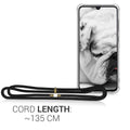 kwmobile Necklace Case Compatible with Samsung Galaxy A70 Silicone Cover with Lanyard Mobile Phone Case