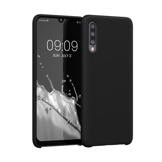 kwmobile Handyhülle für Samsung Galaxy A50 Hülle - Case Silikon - Kabelloses Laden - Schutzhülle Cover in Schwarz Schwarz  