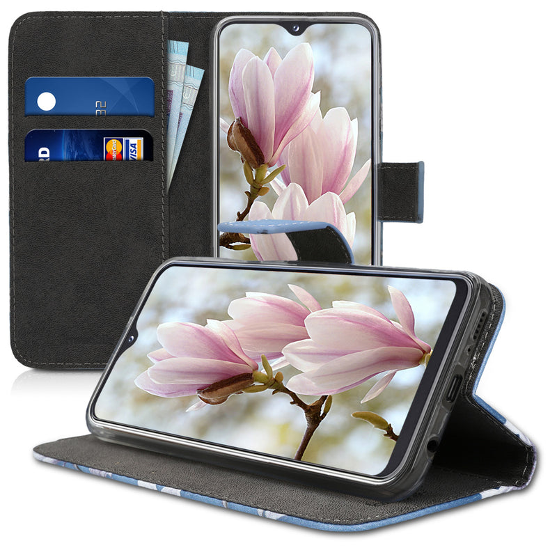 kwmobile Wallet Case kompatibel mit Samsung Galaxy A20e Hülle - Cover mit Ständer und Kartenfächern