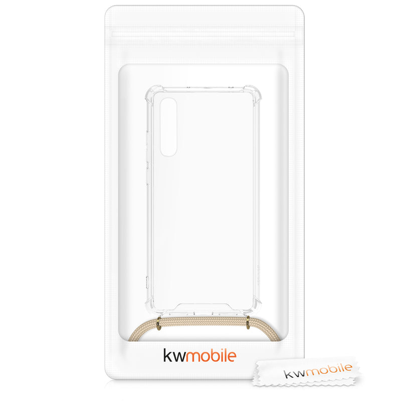 kwmobile Necklace Case Compatible with Huawei P20 Pro Silicone Cover with Lanyard Strap Phone Case