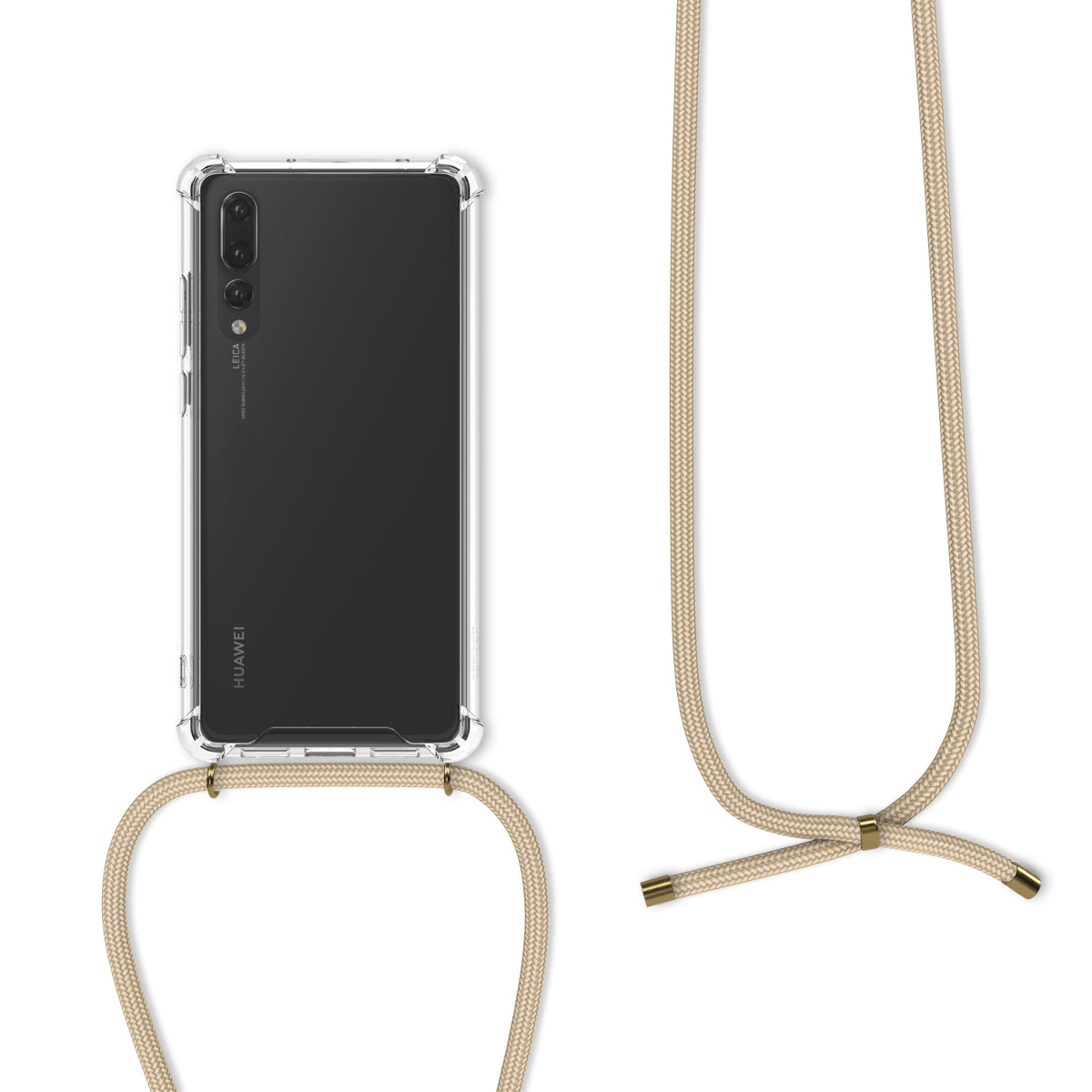 kwmobile Necklace Case Compatible with Huawei P20 Pro Silicone Cover with Lanyard Strap Phone Case