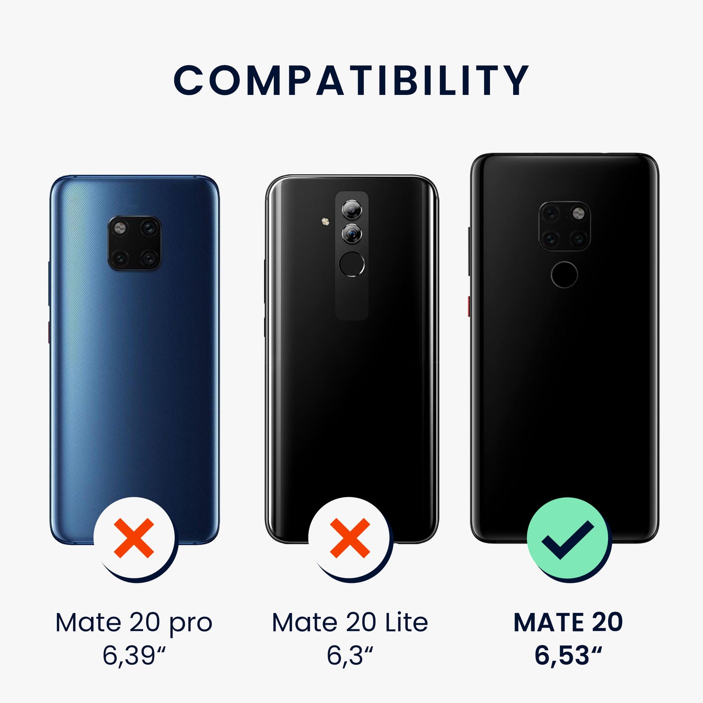 kwmobile Necklace Case Compatible with Huawei Mate 20 Case