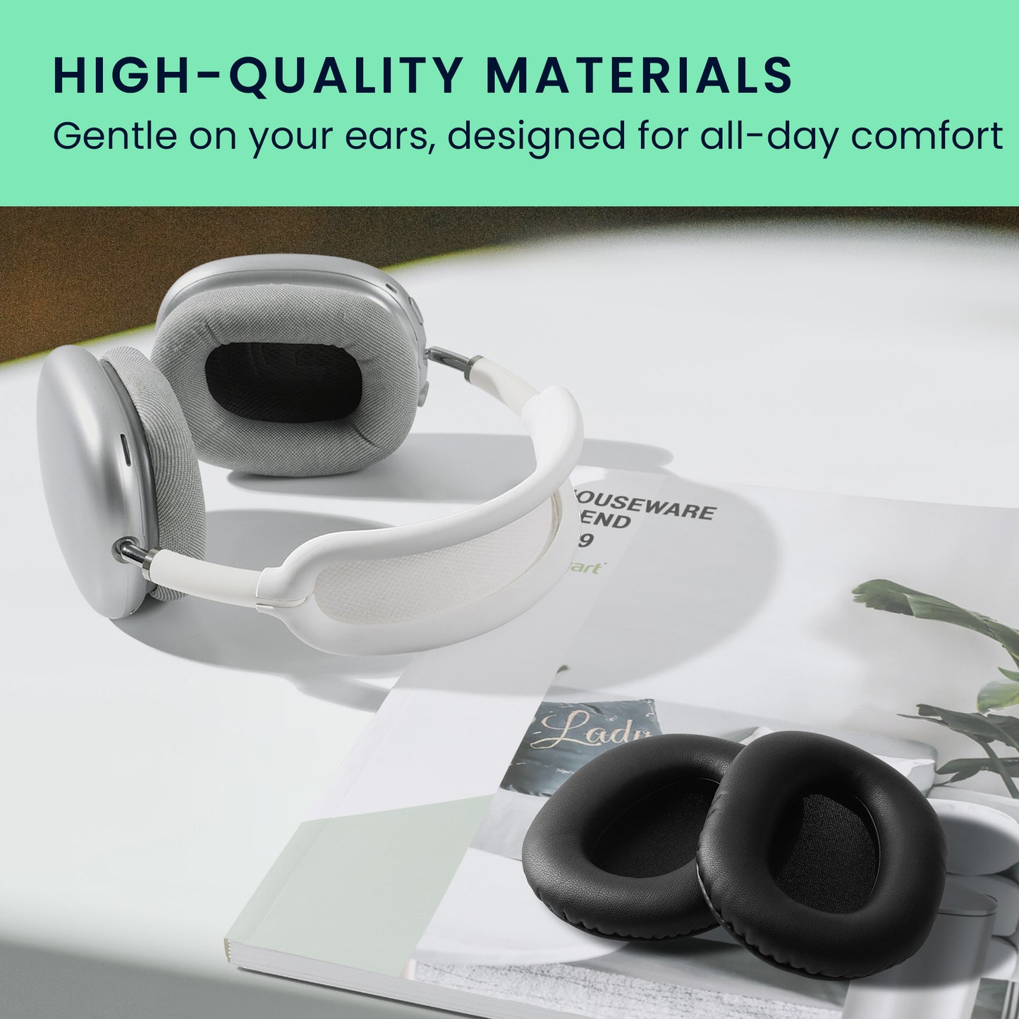 kwmobile Ear Pads for Sony WH-CH700N Headphones Replacement Parts Over Ear Headphones
