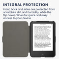 kwmobile Protective Case for Tolino Vision 1 / 2 / 3 / 4 HD Cover - eReader Case Made of Faux Leather with Auto Sleep Function - Compass Vintage