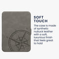kwmobile Protective Case for Tolino Vision 1 / 2 / 3 / 4 HD Cover - eReader Case Made of Faux Leather with Auto Sleep Function - Compass Vintage
