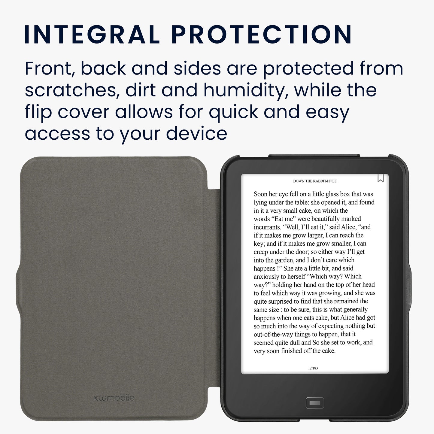 kwmobile Protective Case for Tolino Vision 1 / 2 / 3 / 4 HD Cover - eReader Case Made of Faux Leather with Auto Sleep Function - Compass Vintage