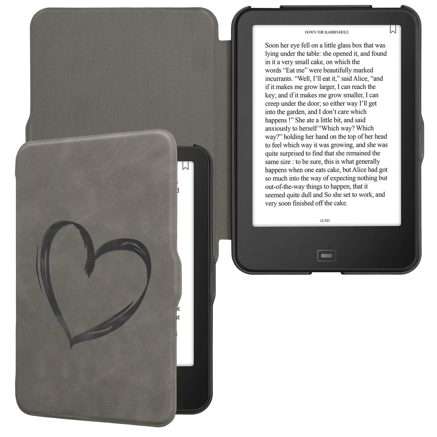 kwmobile Protective Case for Tolino Vision 1 / 2 / 3 / 4 HD Cover - eReader Case Made of Faux Leather with Auto Sleep Function - Compass Vintage