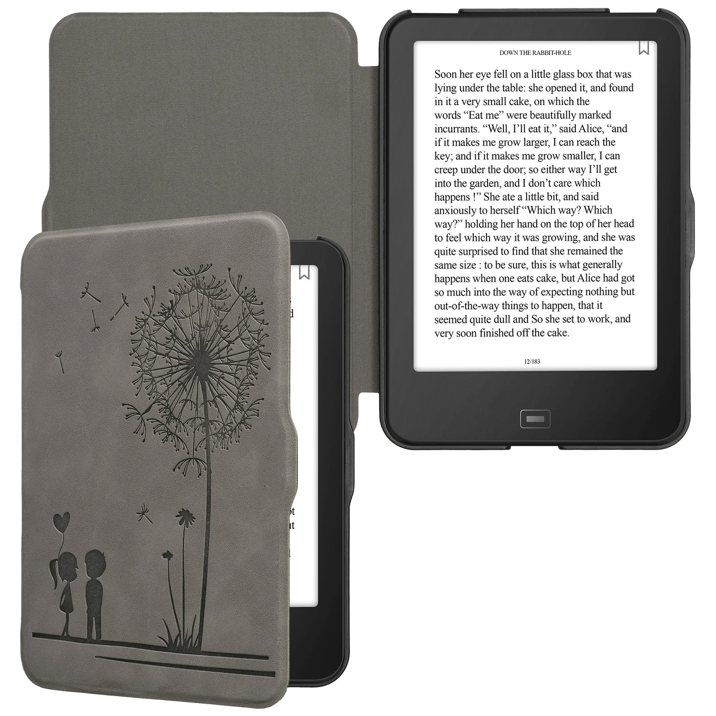 kwmobile Protective Case for Tolino Vision 1 / 2 / 3 / 4 HD Cover - eReader Case Made of Faux Leather with Auto Sleep Function - Compass Vintage