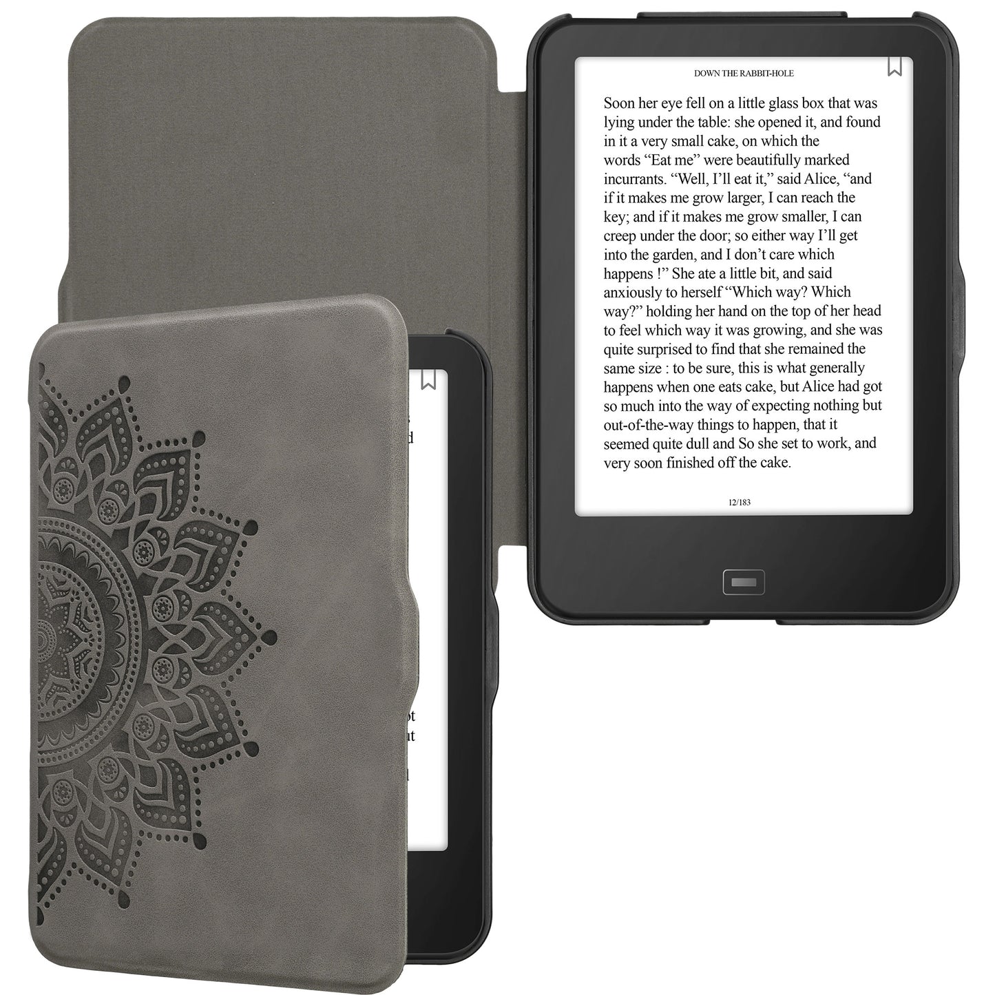 kwmobile Protective Case for Tolino Vision 1 / 2 / 3 / 4 HD Cover - eReader Case Made of Faux Leather with Auto Sleep Function - Compass Vintage