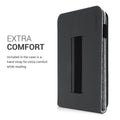 Tolino Vision 1 / 2 / 3 / 4 HD eReader Case with Strap and Stand Light Grey Felt