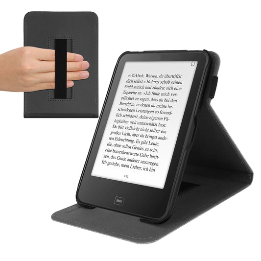 kwmobile Case Compatible with Tolino Vision 1 / 2 / 3 / 4 HD - Loop Stand - e-Reader Protective Cover