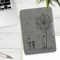 kwmobile Case for Amazon Kindle Paperwhite (10th Gen - 2018) Cover - eReader Faux Leather Case with Auto Sleep Function - Dandelion Love