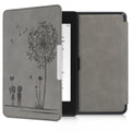 kwmobile Case for Amazon Kindle Paperwhite (10th Gen - 2018) Cover - eReader Faux Leather Case with Auto Sleep Function - Dandelion Love