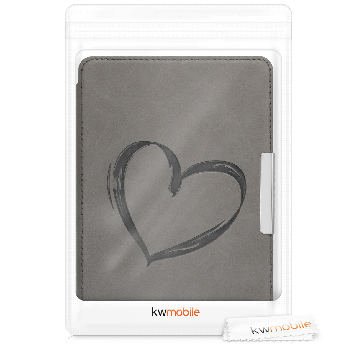kwmobile Case for Amazon Kindle Paperwhite (10th Gen - 2018) Cover - eReader Faux Leather Case with Auto Sleep Function - Dandelion Love
