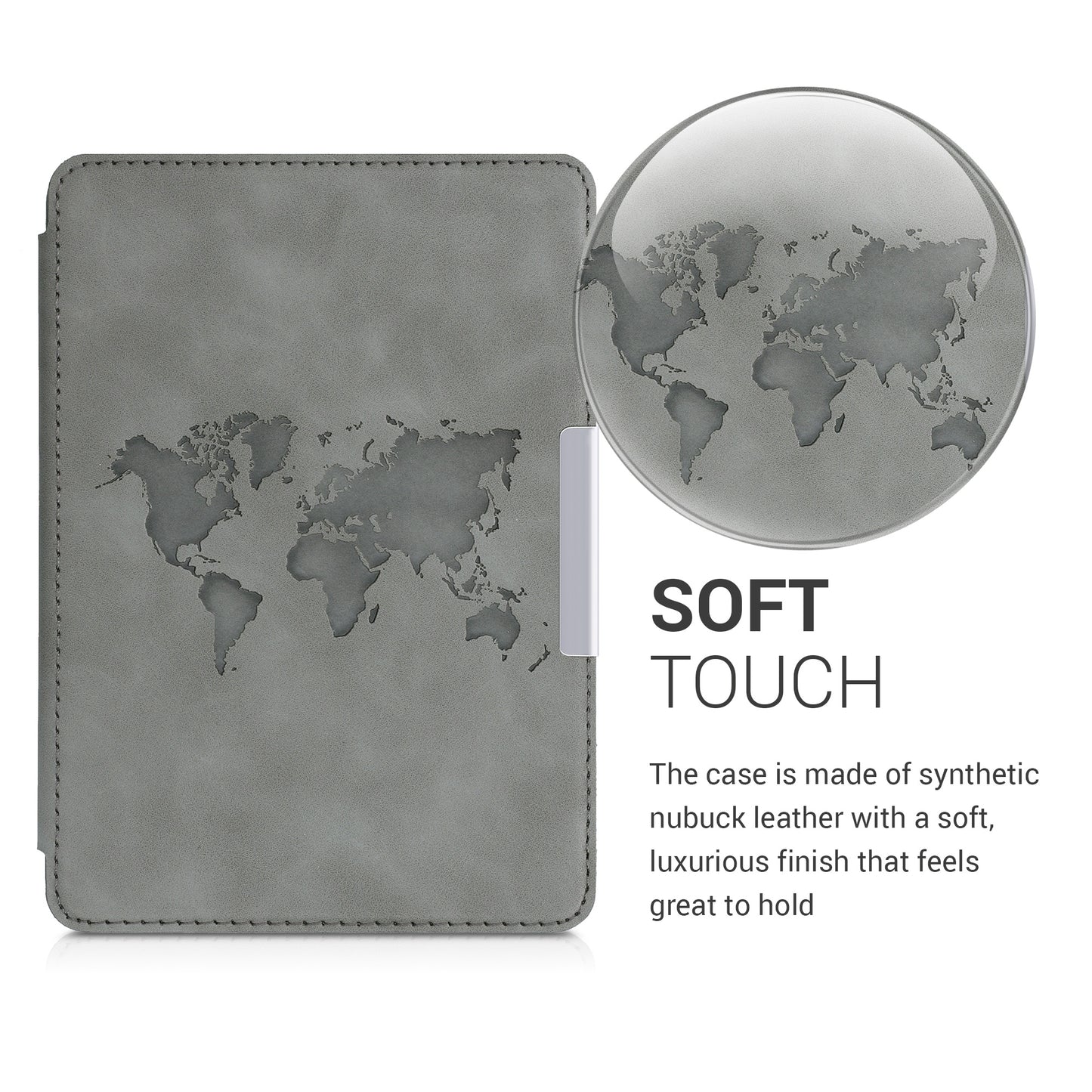 kwmobile Case for Amazon Kindle Paperwhite (10th Gen - 2018) Cover - eReader Faux Leather Case with Auto Sleep Function - Dandelion Love