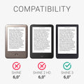 kwmobile Protective Case for Tolino Shine 3 - eReader Cover Made of Faux Leather with Auto Sleep Function