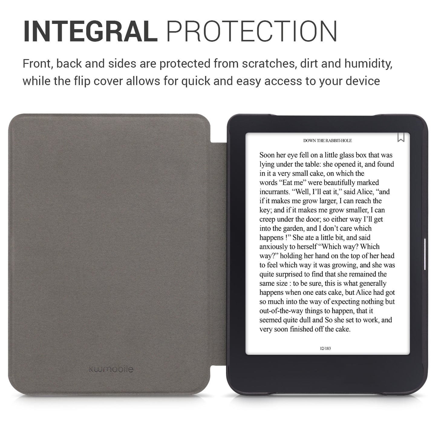 kwmobile Protective Case for Tolino Shine 3 - eReader Cover Made of Faux Leather with Auto Sleep Function