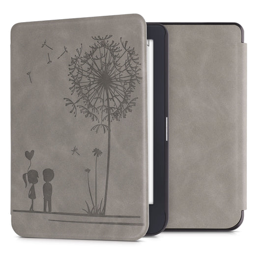 kwmobile Protective Case for Tolino Shine 3 - eReader Cover Made of Faux Leather with Auto Sleep Function