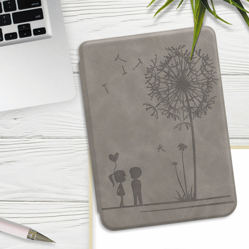 kwmobile Protective Case for Tolino Shine 3 - eReader Cover Made of Faux Leather with Auto Sleep Function