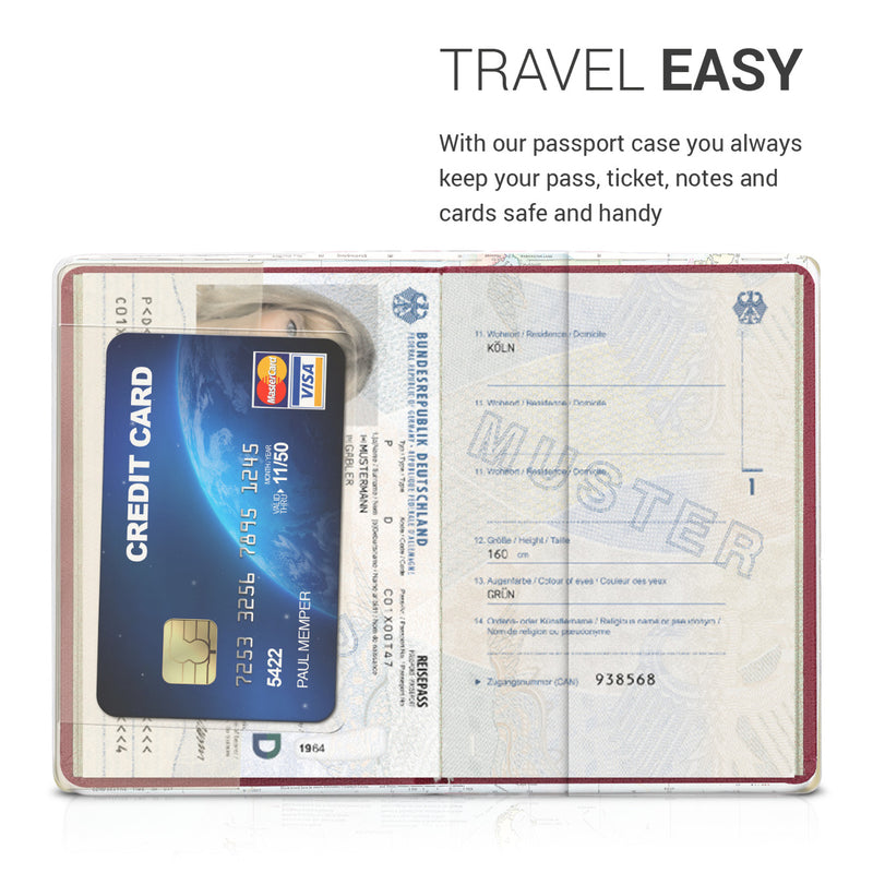 3x Plastic Passport Cover