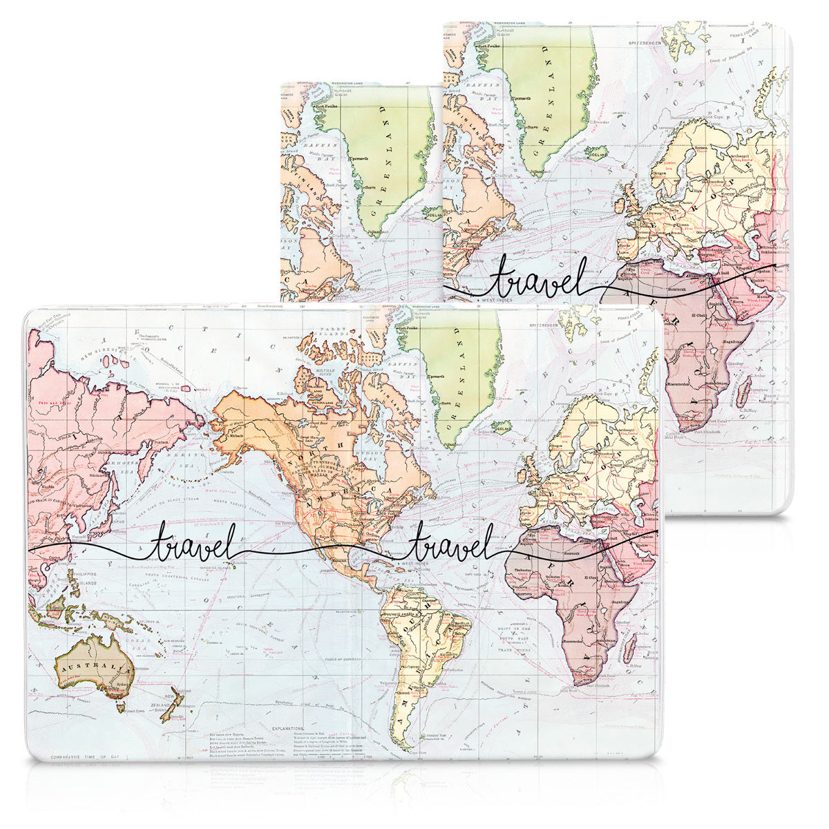 3x Plastic Passport Cover