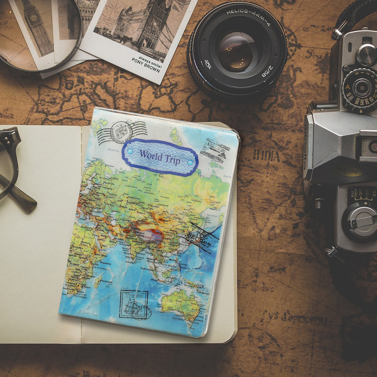 3x Plastic Passport Cover