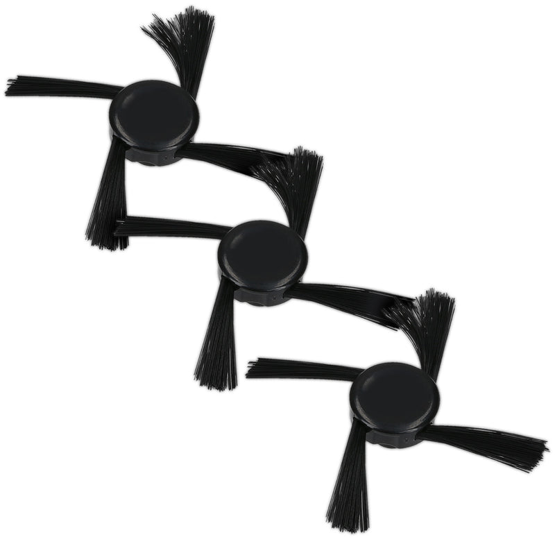 kwmobile Ersatzbürsten Set kompatibel mit Neato Botvac D5 / D6 / D7 Serie - 3x Seitenbürsten - Staubsauger Zubehör Bürsten Modelle D-Serie D5 D6 D7 Schwarz  [dsg01]