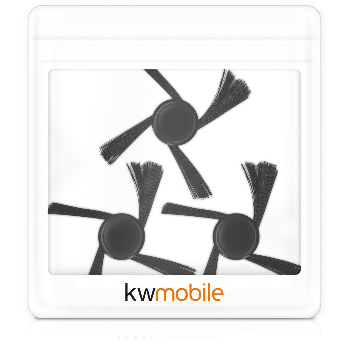 kwmobile Ersatzbürsten Set kompatibel mit Neato Botvac Serie - 3x Seitenbürsten - Staubsauger Zubehör Bürsten Modelle
