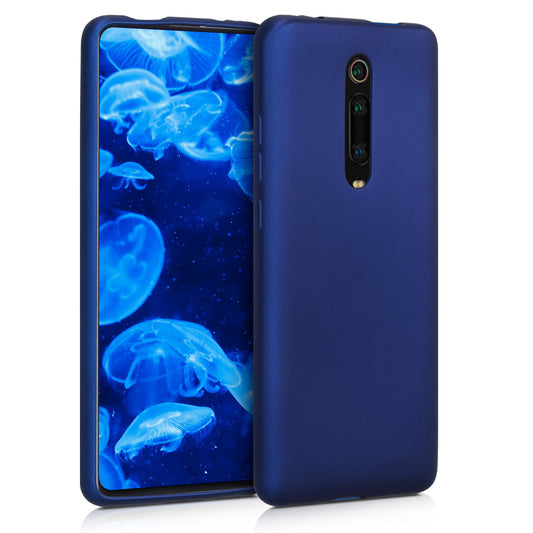 kwmobile Handyhülle für Xiaomi Mi 9T (Pro) / Redmi K20 (Pro) Hülle - Silikon Case metallisch schimmernd - Schutzhülle Cover - Metallic Blau Metallic Blau  