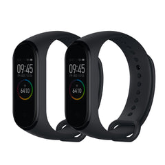 kwmobile 2x Uhrenarmband für Xiaomi Mi Band 4 / Mi Band 3 Armband - Fitnesstracker Band Set aus TPU Silikon - Ersatzarmband Smartwatch - Schwarz Schwarz Schwarz  