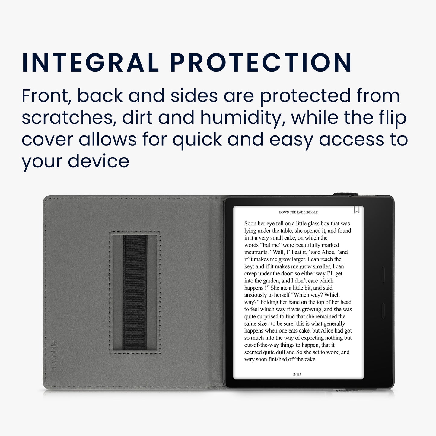 kwmobile Case Compatible with Amazon Kindle Oasis 10th Generation Case - Cover with Hand Strap and Stand