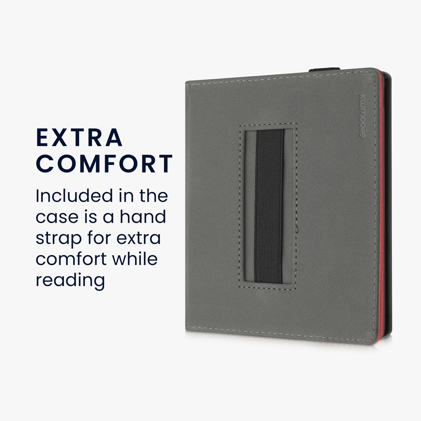 kwmobile Case Compatible with Amazon Kindle Oasis 10th Generation Case - Cover with Hand Strap and Stand