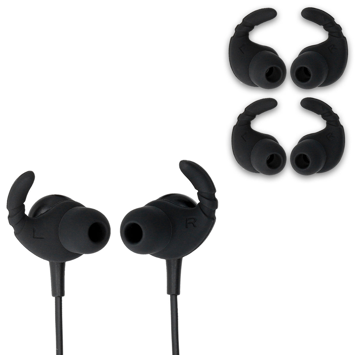 Universal Silicone Case with Hooks for In-Ear Headphones / Earbuds