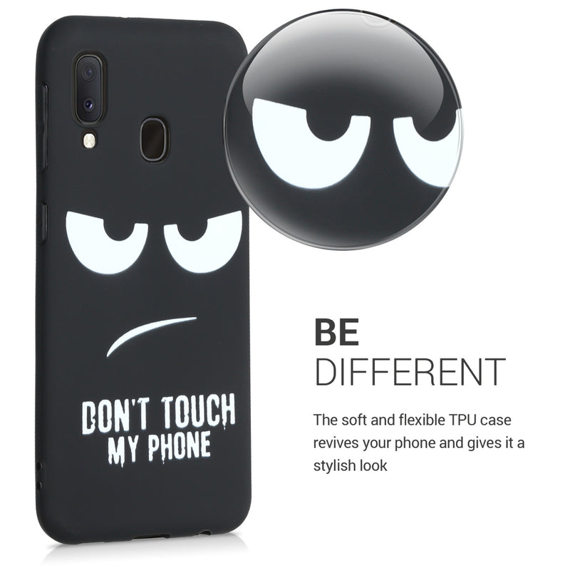 Samsung Galaxy A20e Silicone Phone Case Don't Touch My Phone