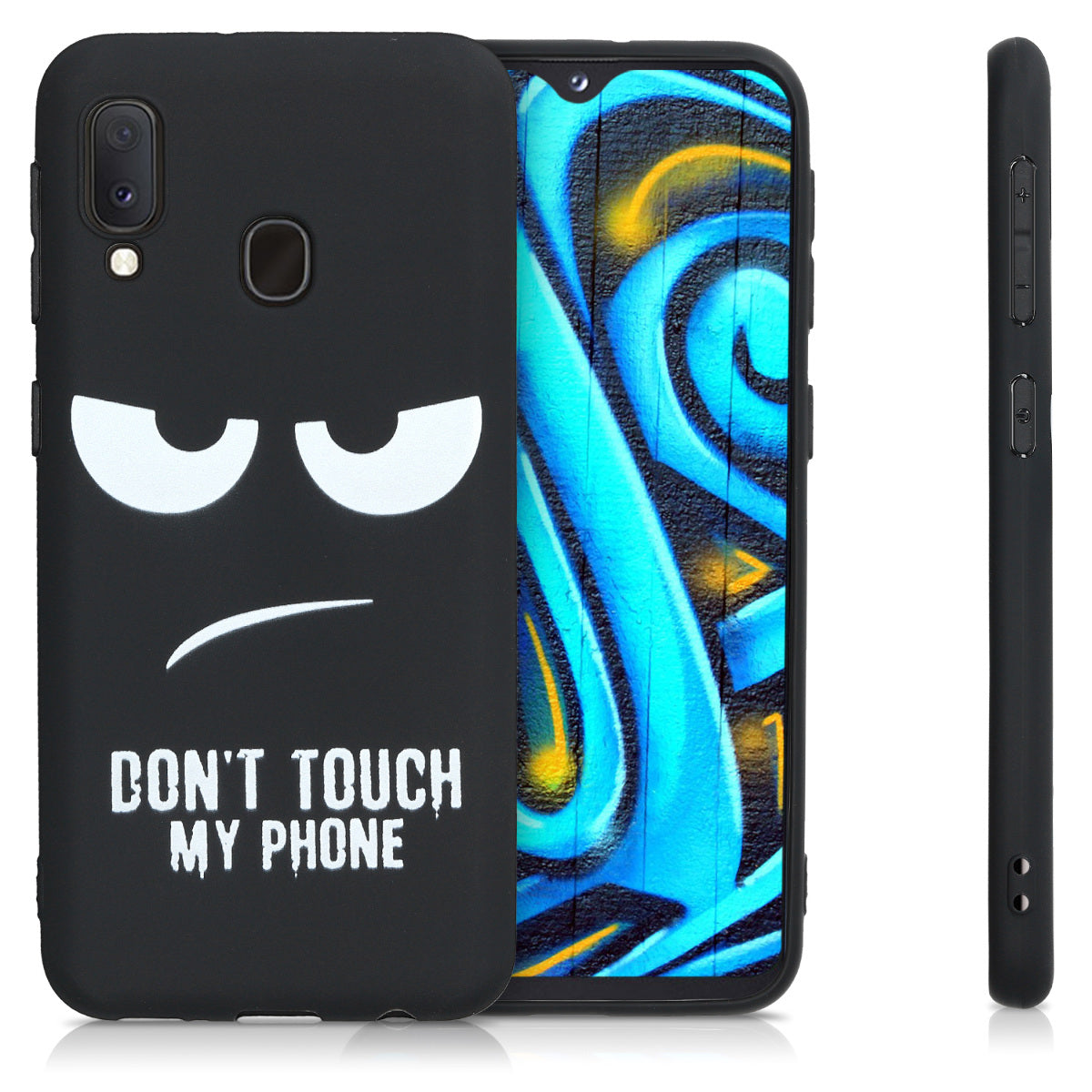 Samsung Galaxy A20e Silicone Phone Case Don't Touch My Phone