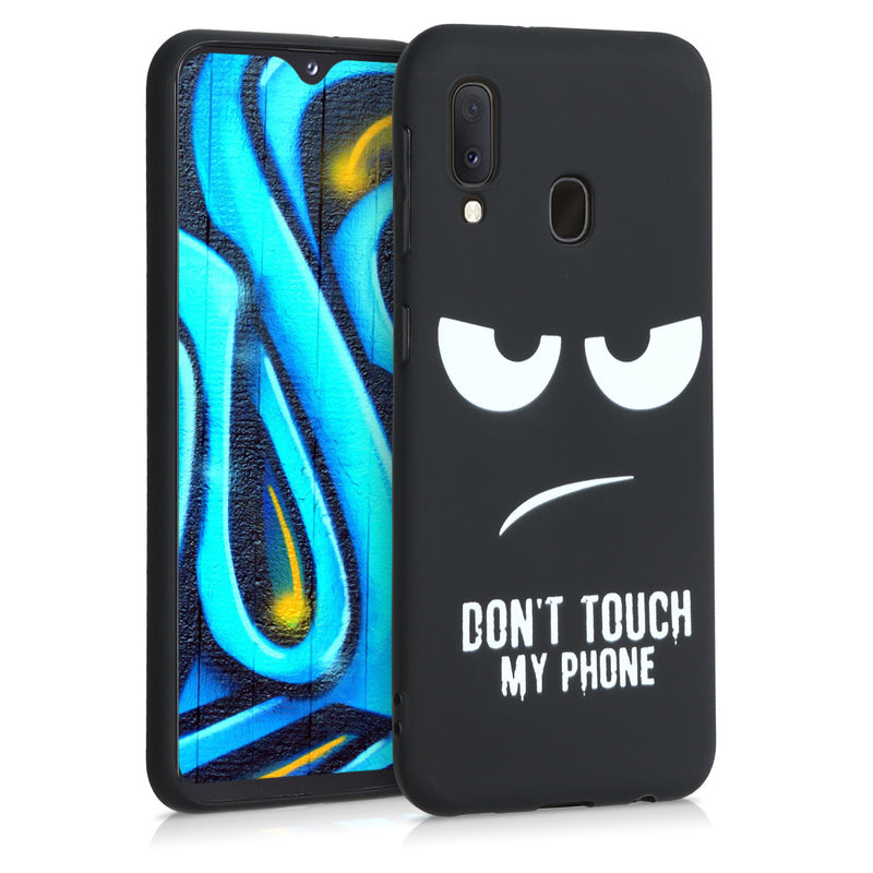 Samsung Galaxy A20e Silicone Phone Case Don't Touch My Phone