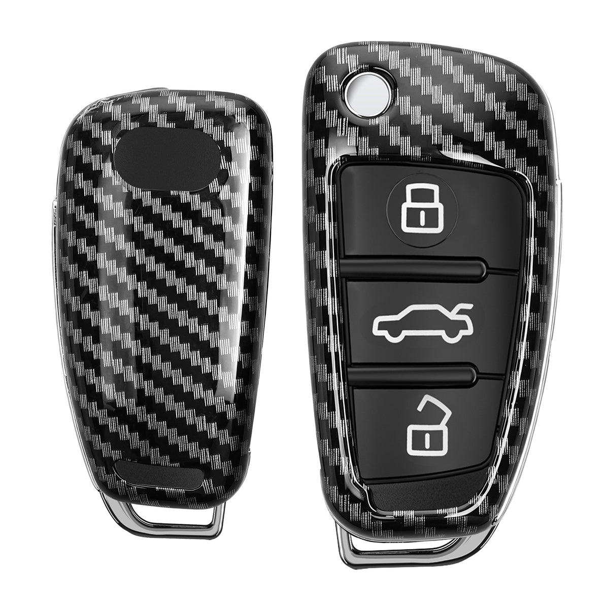 Audi 3-Button Flip Key Hardcover Car Key Cover