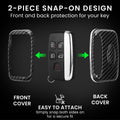 kwmobile Car Key Cover Compatible with Land Rover Jaguar 5-Button Smart Key Hard Cover Protective Case Key Shell Cover