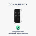 kwmobile Car Key Cover Compatible with Land Rover Jaguar 5-Button Smart Key Hard Cover Protective Case Key Shell Cover