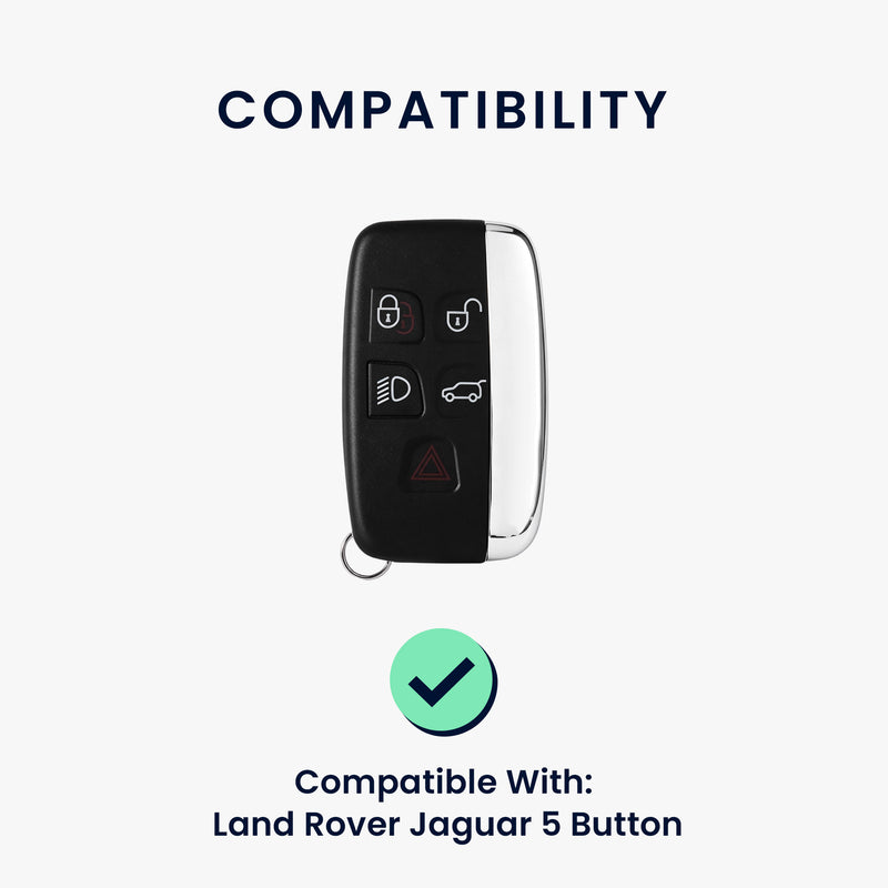 kwmobile Car Key Cover Compatible with Land Rover Jaguar 5-Button Smart Key Hard Cover Protective Case Key Shell Cover
