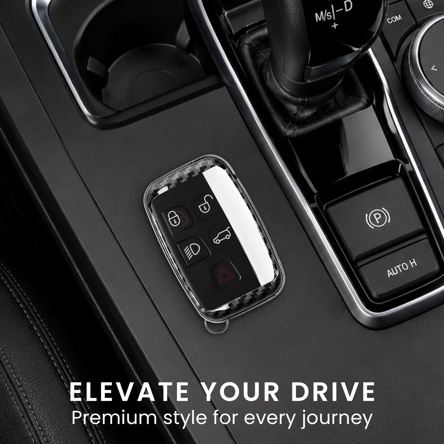 kwmobile Car Key Cover Compatible with Land Rover Jaguar 5-Button Smart Key Hard Cover Protective Case Key Shell Cover